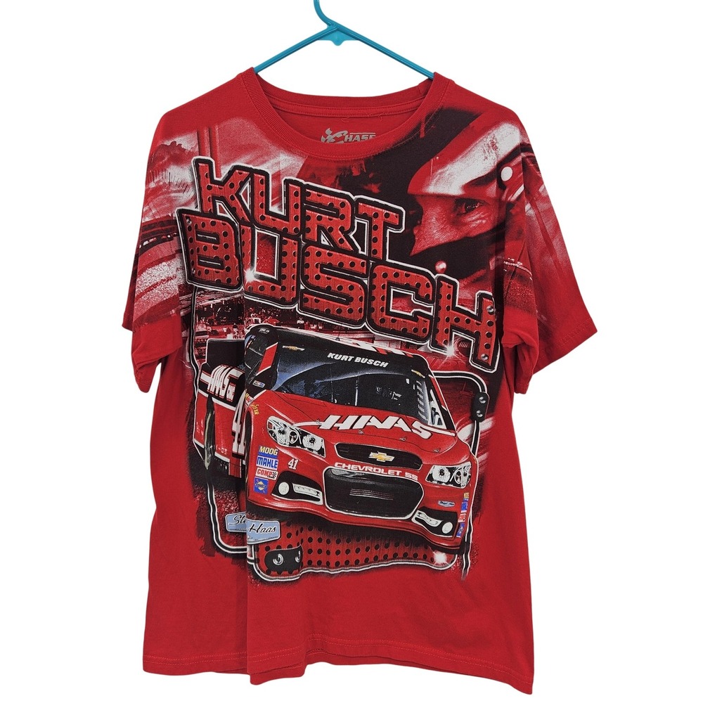 Kurt Busch Shirt Mens‎ Large NASCAR Racing Stewart Haas Chevrolet 41 Chase